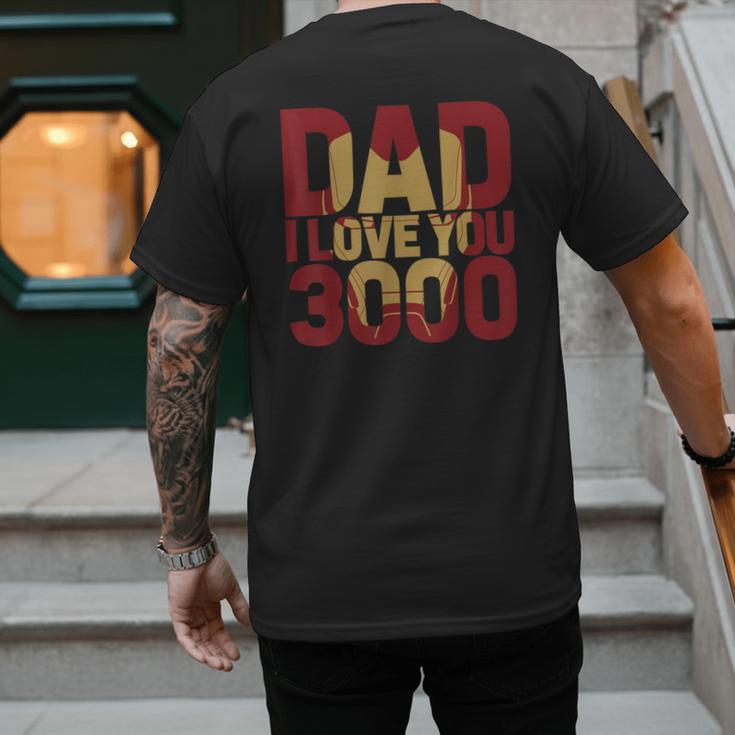 Marvel Iron Man Dad I Love You 3000 Text Fill Father's Day Small Men's Back Print T-Shirt Marvel Iron Man Dad I Love You 3000 Text Fill Father's Day Small Men's Back Print T-Shirt