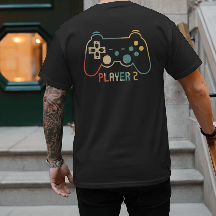 Matching Gamer Tee For Dad Mom & Kids Player 123 Men's Back Print T-Shirt