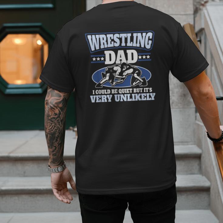For Men Freestyle Wrestling Dad Men's Back Print T-Shirt
