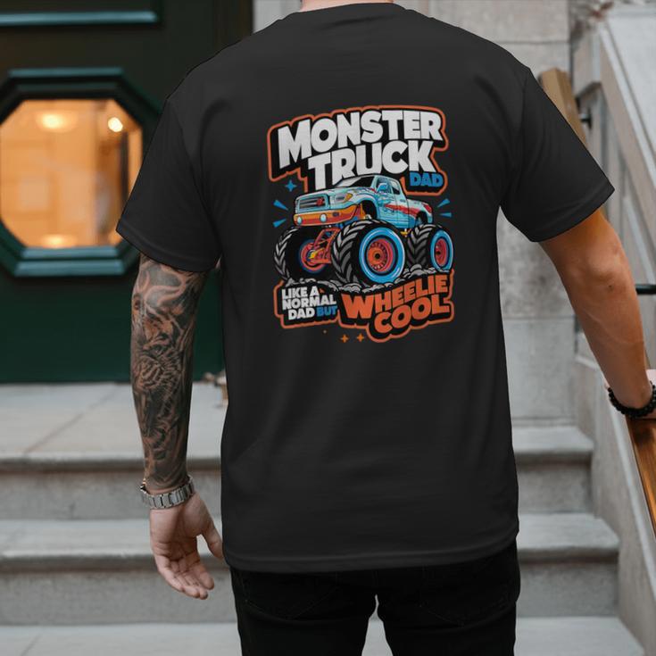 Monster Truck Dad Wheelie Cool Like Normal Dad Men's Back Print T-Shirt