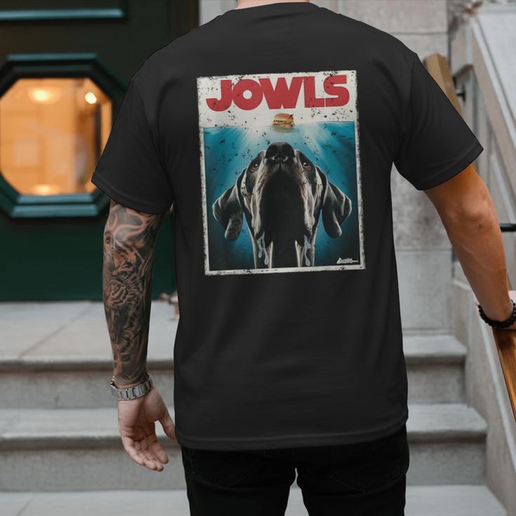 MonsterMuttz Great Dane Jowls Paws Top Drooling Dog Mom Dog Dad Men's Back Print T-Shirt