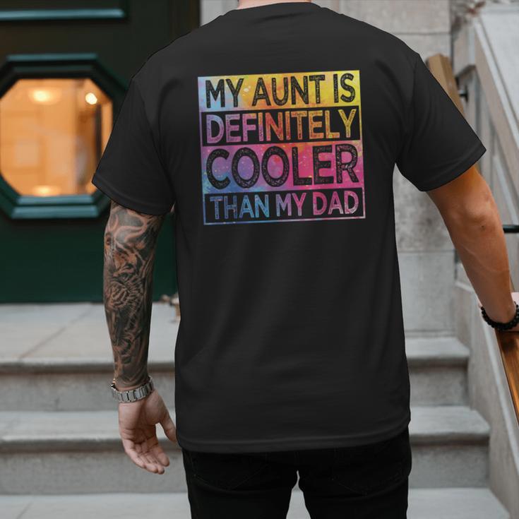Nephew Niece My Aunt Is Cooler Than My Dad Men's Back Print T-Shirt Nephew Niece My Aunt Is Cooler Than My Dad Men's Back Print T-Shirt