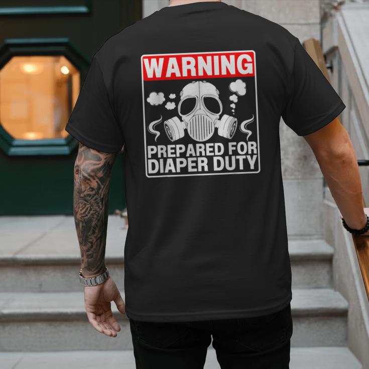 New Dad Prepared For Diaper Duty Daddy Diaper Duty Men's Back Print T-Shirt New Dad Prepared For Diaper Duty Daddy Diaper Duty Men's Back Print T-Shirt