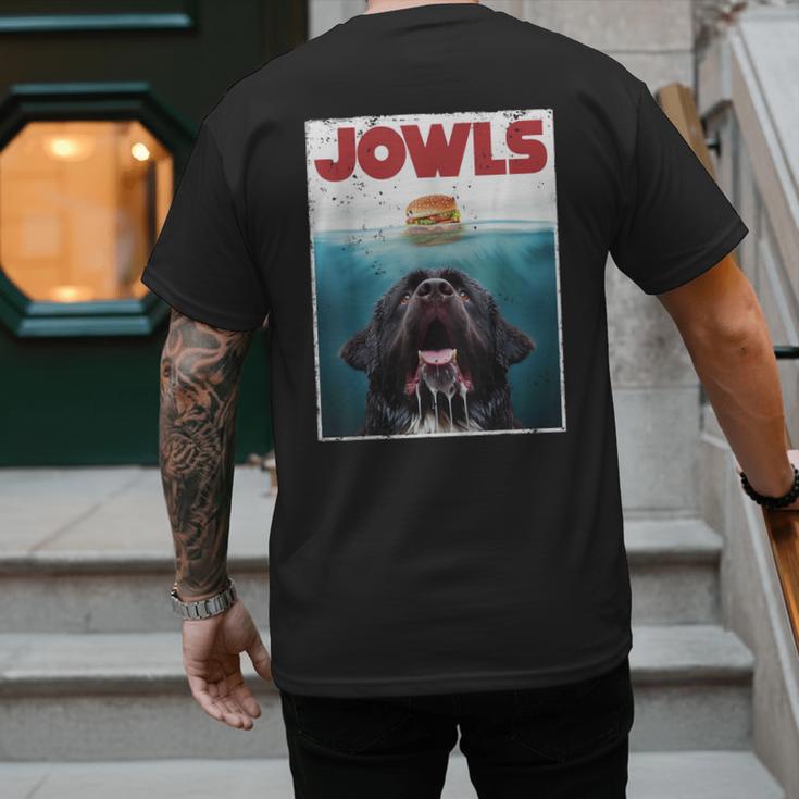 Newfoundland Dog Newfie Lab Jowls Burger Dog Mom Dad Men's Back Print T-Shirt