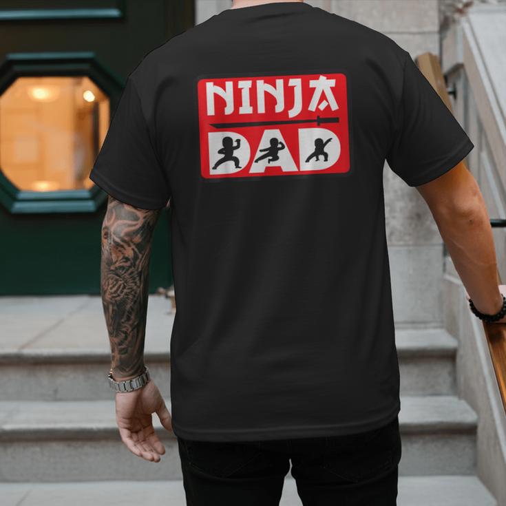 Ninja Dad Matching Family Ninja Warrior Men's Back Print T-Shirt