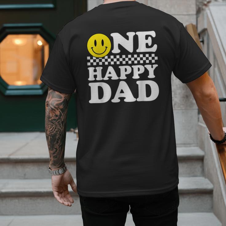 One Happy Dude Dad 1st Birthday Family Matching Men's Back Print T-Shirt