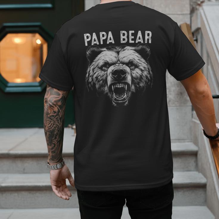 Papa Bear Best Idea Fathers Day Bear For Men Dad Men's Back Print T-Shirt