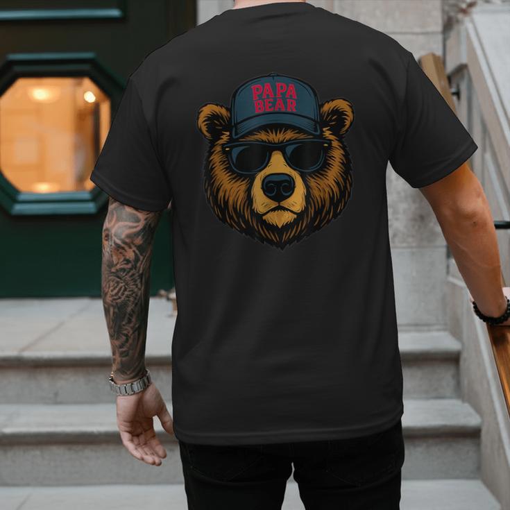 Papa Bear Father's Day Great Dad Joke Men's Back Print T-Shirt