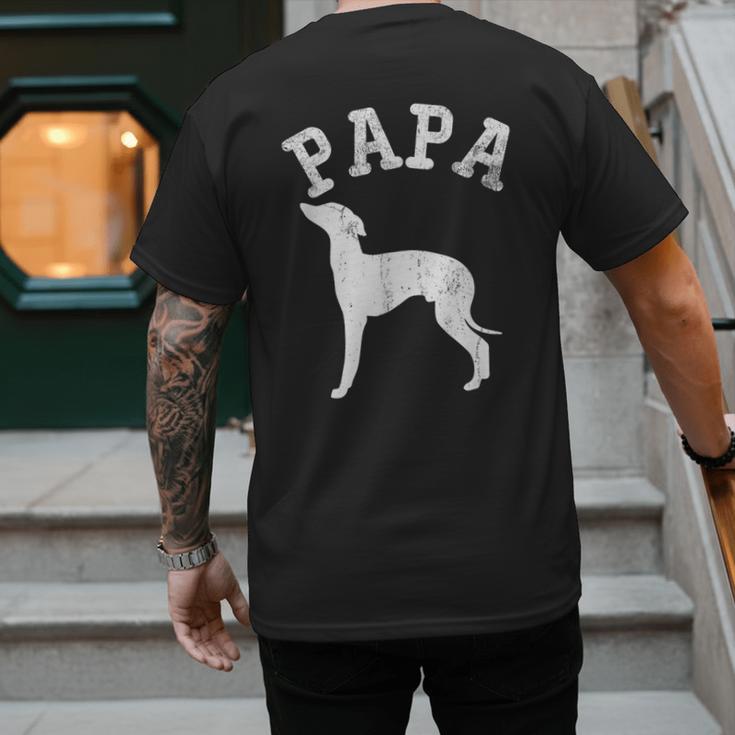 Papa ITALIAN GREYHOUND For Dad Men's Back Print T-Shirt
