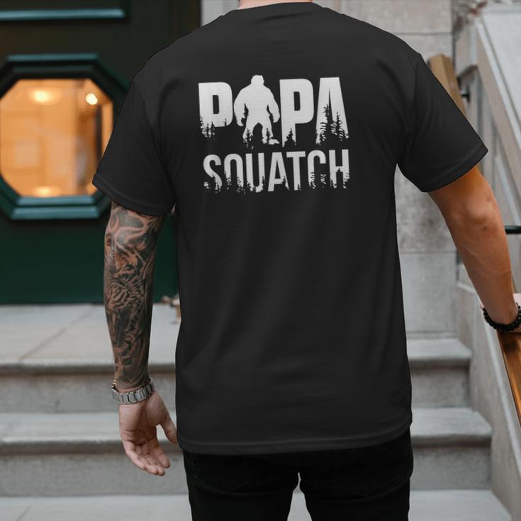 Papa Squatch For Dad Sasquatch Fathers Day Men's Back Print T-Shirt