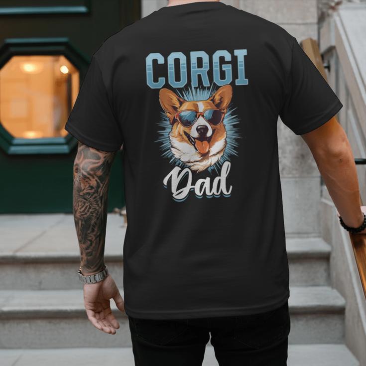 Pembroke Welsh Corgi Corgi Dad Men's Back Print T-Shirt