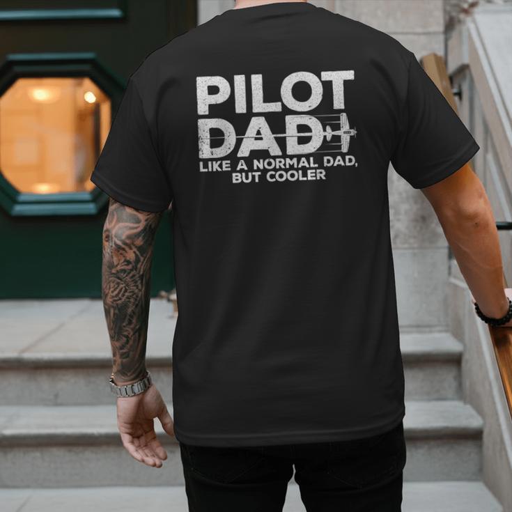 Pilot Art For Dad Men Aviation Airplane Aircraft Pilot Small Men's Back Print T-Shirt