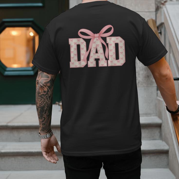 Pink Bow Dad Dad Life Best Dad Ever Father's Day Tees Men's Back Print T-Shirt