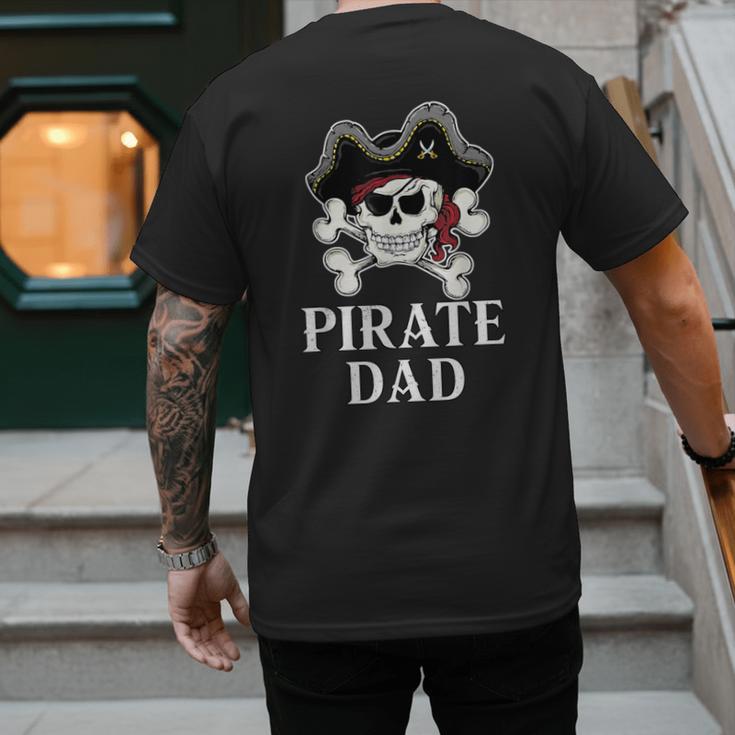 Pirate Father Pirate Dad Halloween Men's Back Print T-Shirt