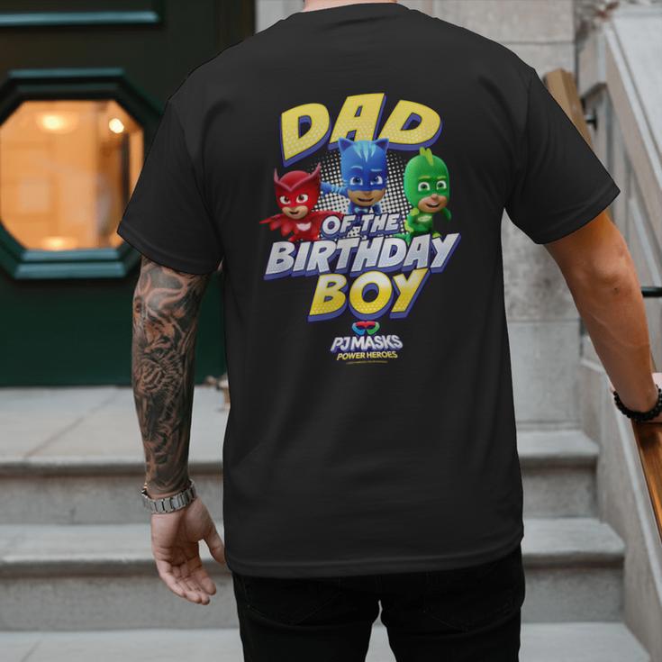 PJ Masks Group Shot Dad Of The Birthday Boy Logo Men's Back Print T-Shirt