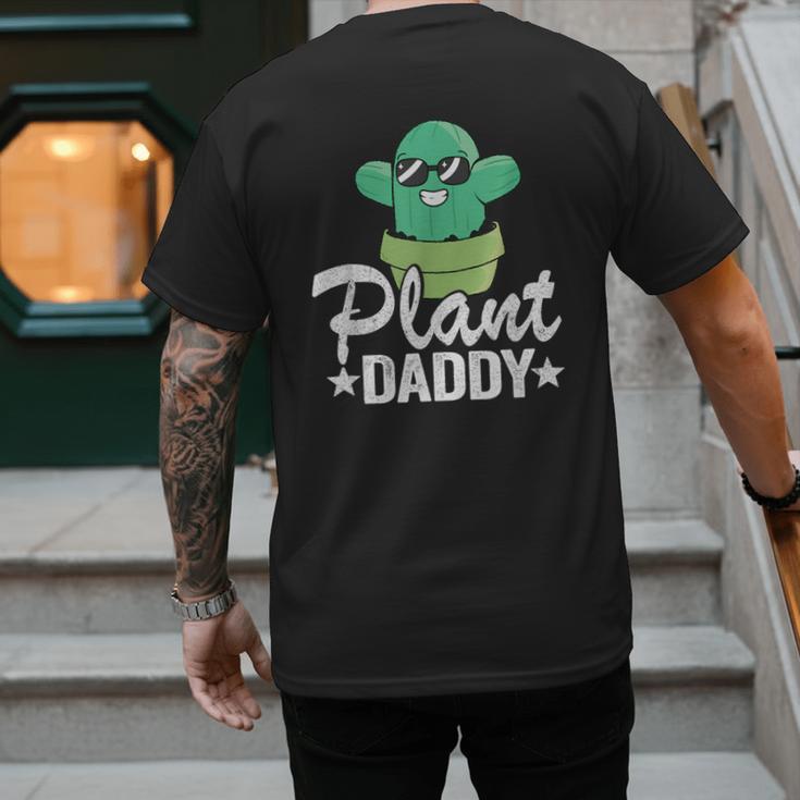Plant Daddy Cactus Gardener Jokes Grandpa Plant Dad Men's Back Print T-Shirt
