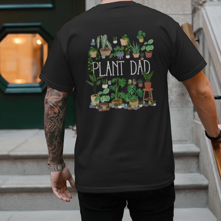 Potted Plant Dad Men's Back Print T-Shirt
