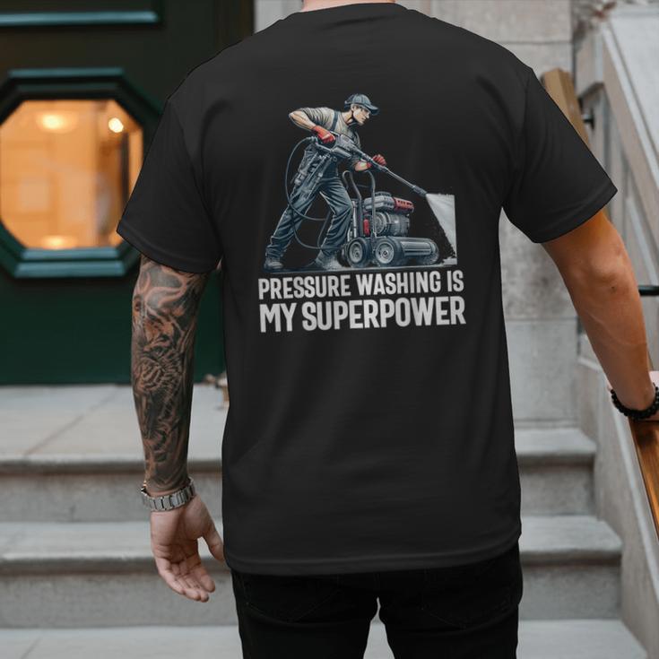 Power Washing Pressure Washing For Washer Dad Men Grandpa Men's Back Print T-Shirt