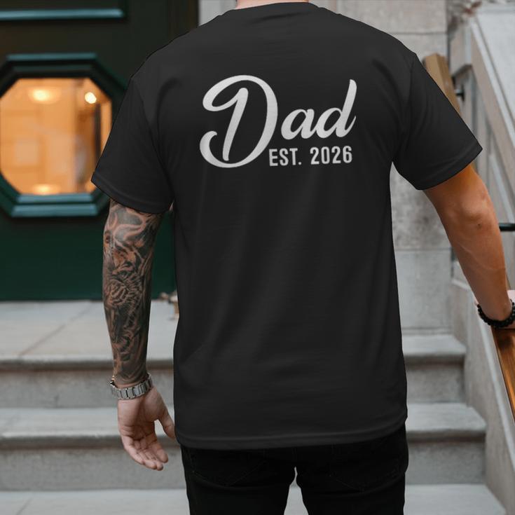 Pregnancy Announcement Daddy New Dad First Time Dad 2026 Men's Back Print T-Shirt