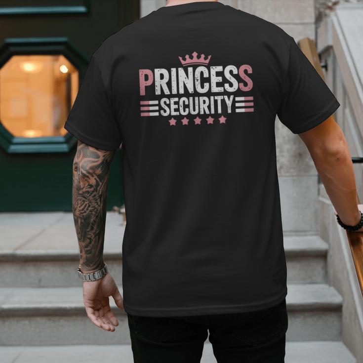 Princess Security Boys Big Brother Vintage Birthday Dad Mom Men's Back Print T-Shirt