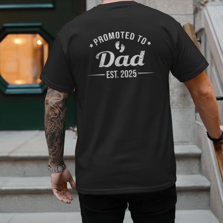 Promoted To Dad EST 2025 Soon To Be Dad Men's Back Print T-Shirt