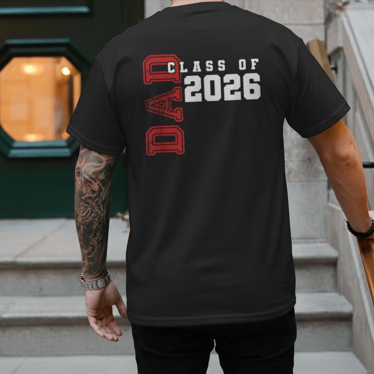 Proud Dad Of Class Of 2026 Graduate Men's Back Print T-Shirt