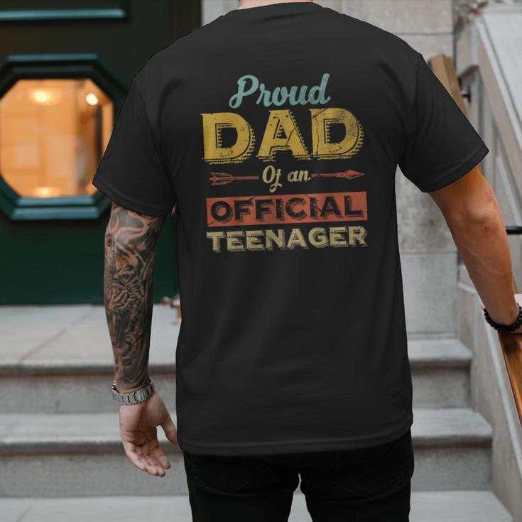 Proud Dad Of An Official Teenager 13th Birthday Son Daughter Men's Back Print T-Shirt Proud Dad Of An Official Teenager 13th Birthday Son Daughter Men's Back Print T-Shirt