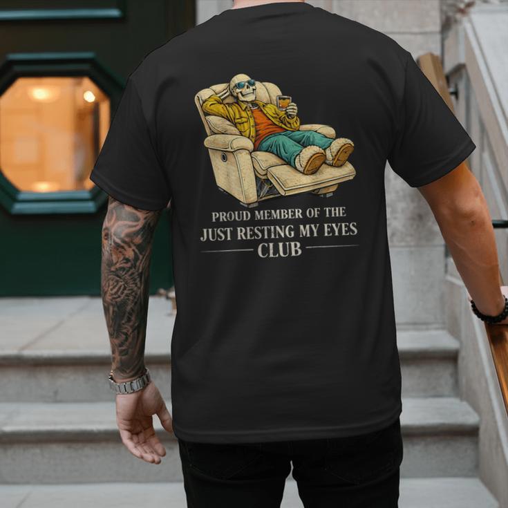 Proud Member Of The Just Resting My Eyes Club Dad Men's Back Print T-Shirt
