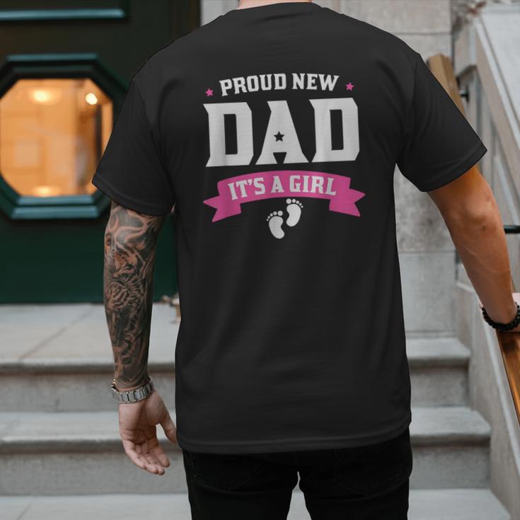Proud New Dad Its A Girl Baby Gender Announcement Men's Back Print T-Shirt