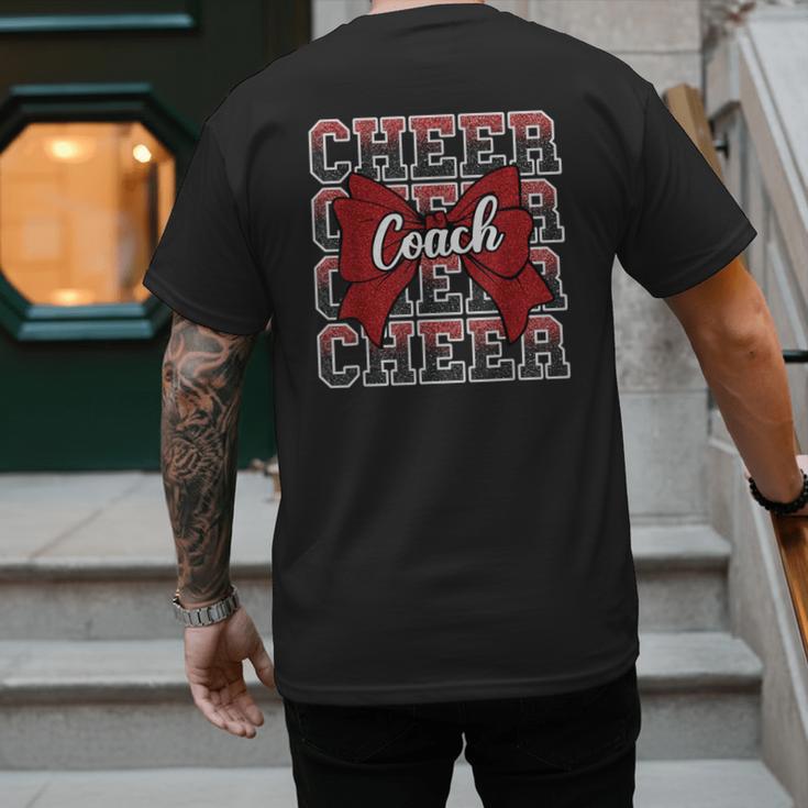 Red Sport Loud Proud Cheer Coach Dad Father's Day Men's Back Print T-Shirt