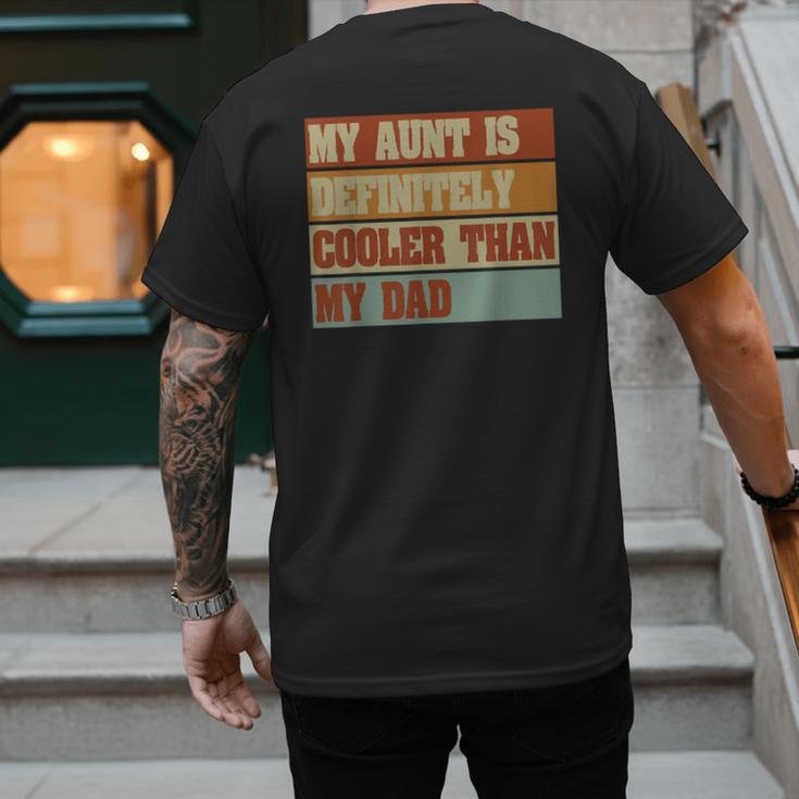 Retro Niece Nephew Auntie My Aunt Is Cooler Than My Dad Men's Back Print T-Shirt