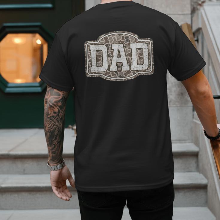 Retro Old Camo Dad Camouflage Hunting Season Father's Day Men's Back Print T-Shirt Retro Old Camo Dad Camouflage Hunting Season Father's Day Men's Back Print T-Shirt