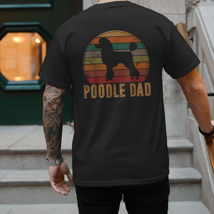 Retro Poodle Dad Dog Owner Pet Poodle Father Men's Back Print T-Shirt Retro Poodle Dad Dog Owner Pet Poodle Father Men's Back Print T-Shirt