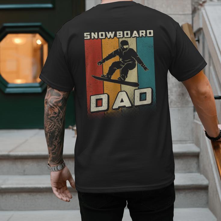 Retro Snowboard Dad Snowboarding Father Snowboarder Dad Men's Back Print T-Shirt