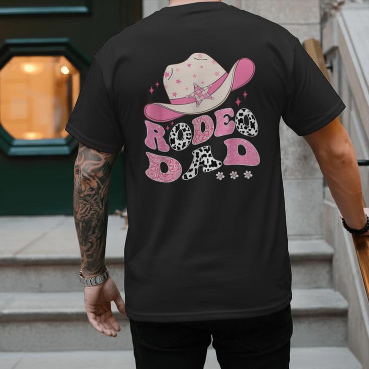 Rodeo Dad Pink Cowgirl 1St Birthday Family Matching Men's Back Print T-Shirt