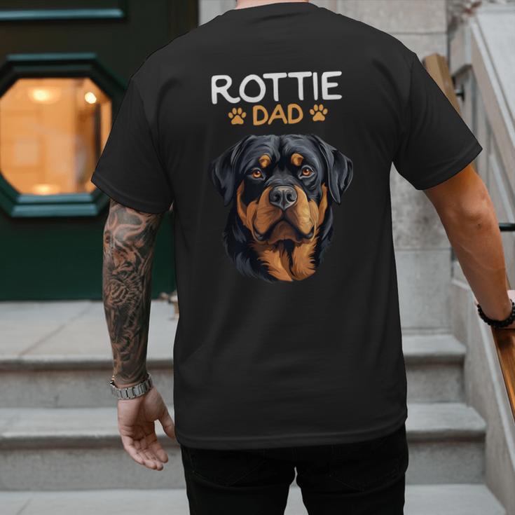 Rottie Dad Rottweiler Dog Men's Back Print T-Shirt