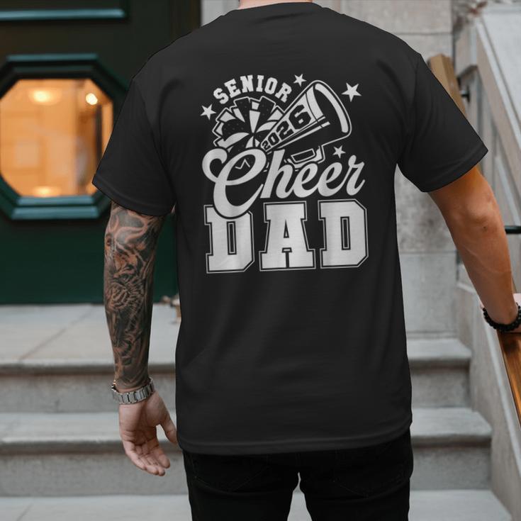 Senior Cheer Dad 2026 Proud Cheerleader Dad Class Of 2026 Men's Back Print T-Shirt