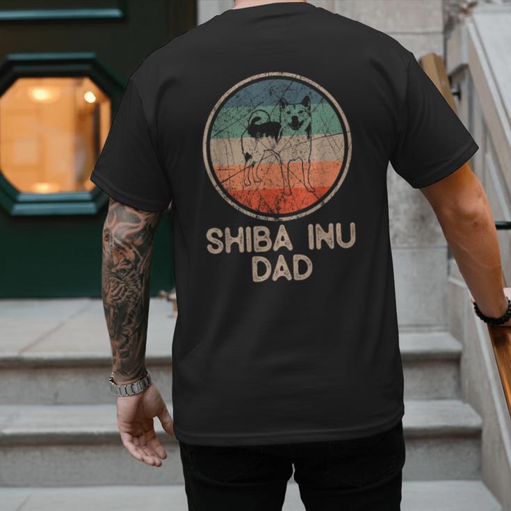 Shiba Inu Dog Vintage Shiba Inu Dad Men Women Men's Back Print T-Shirt