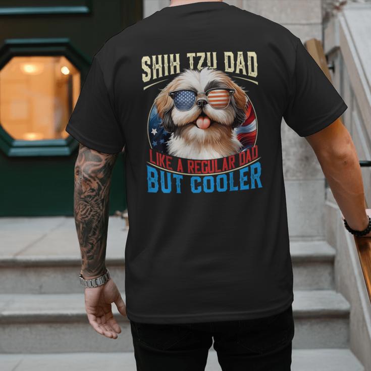 Shih Tzu Dad Like A Regular Dad But Cooler Dog Father's Day Men's Back Print T-Shirt Shih Tzu Dad Like A Regular Dad But Cooler Dog Father's Day Men's Back Print T-Shirt