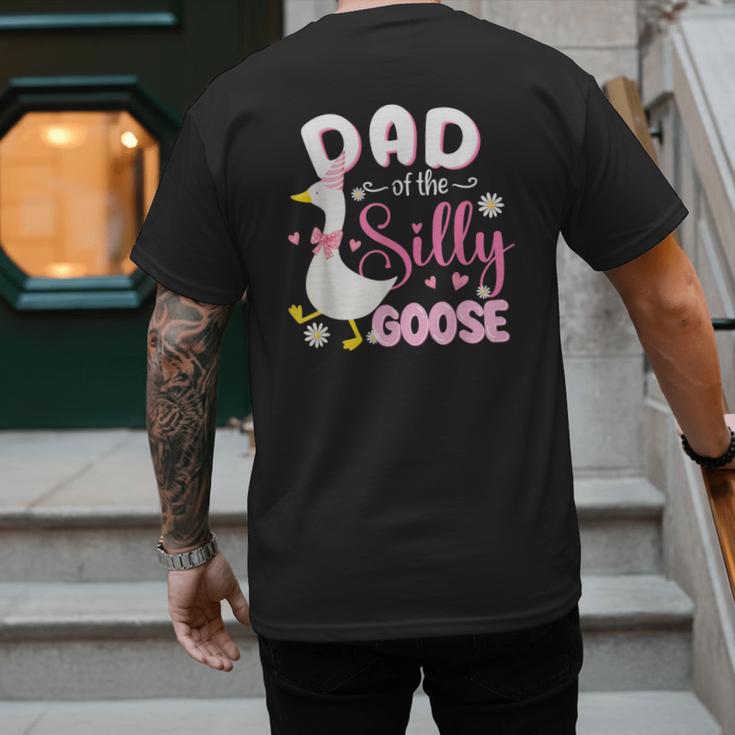 Silly Dad Goose Dad 1st Birthday Family Matching Party Men's Back Print T-Shirt