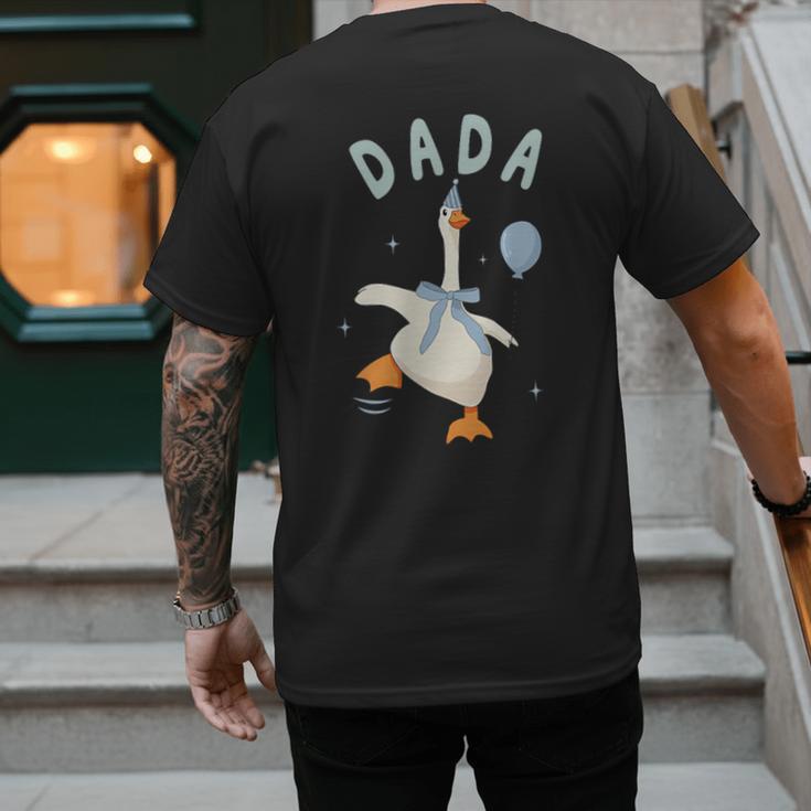 Silly Dada Silly Goose Mom Birthday Family Matching Party Men's Back Print T-Shirt