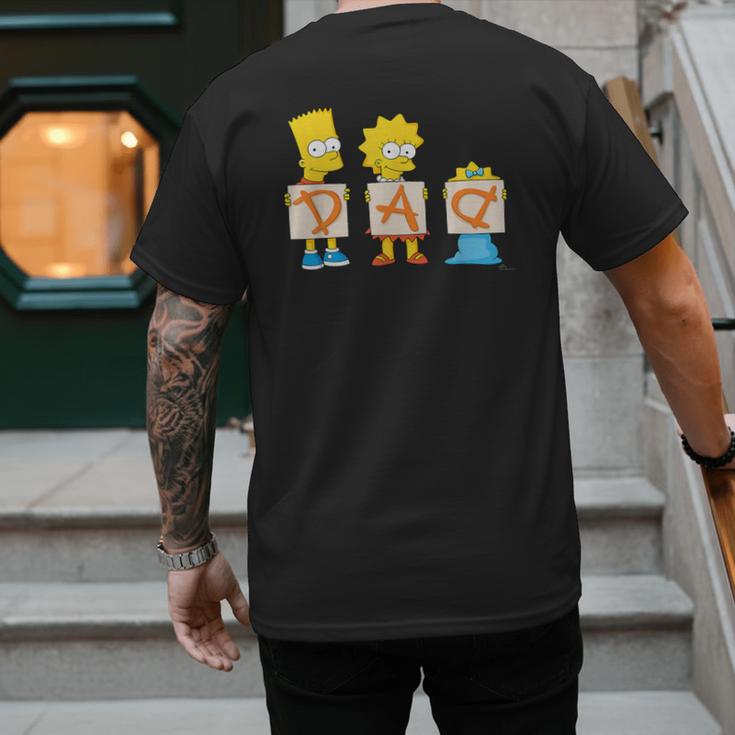 The Simpsons Father's Day Bart Lisa Maggie Dad Birthday Men's Back Print T-Shirt
