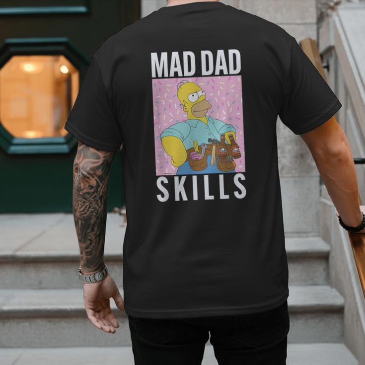 The Simpsons Father's Day Mad Dad Skills Homer Poster Men's Back Print T-Shirt