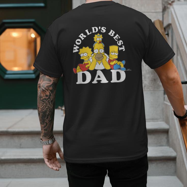 The Simpsons World's Best Dad Father's Day Group V2 Small Men's Back Print T-Shirt