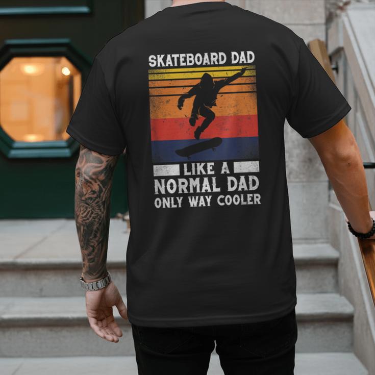 Skateboard Like A Normal Dad Vintage 80S 90S Retro Men's Back Print T-Shirt
