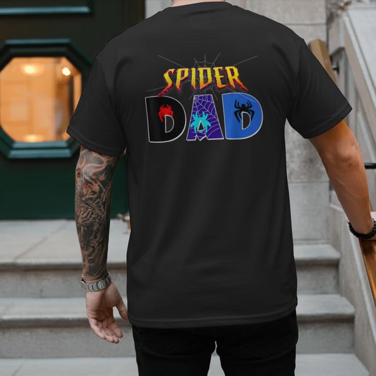 Spider Dad Shirt Birthday Fathers Day Halloween Costumes Pjs Men's Back Print T-Shirt