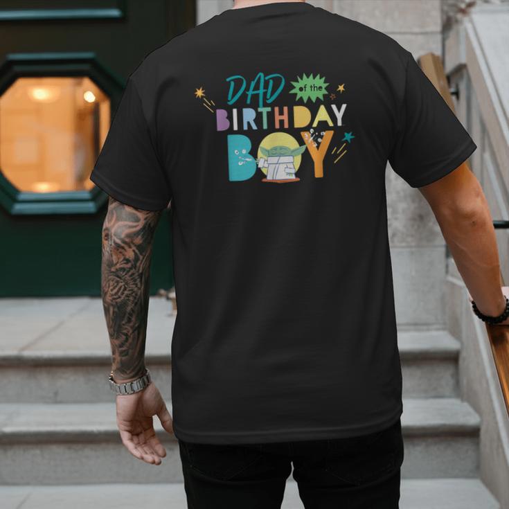 Star Wars Grogu Mandalorian Toon Dad Of The Birthday Boy Men's Back Print T-Shirt