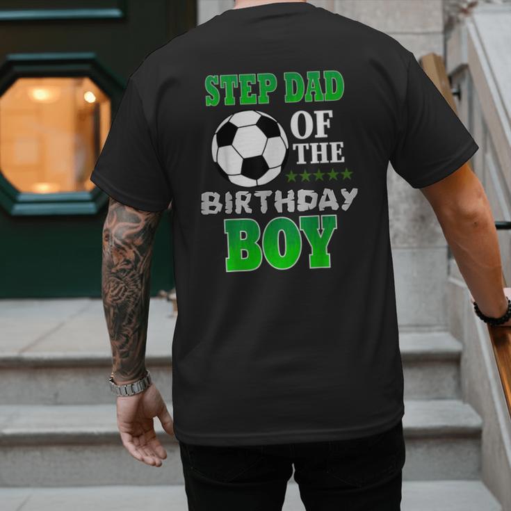Step Dad Of The Birthday Boy Soccer Stars Outfit Men's Back Print T-Shirt