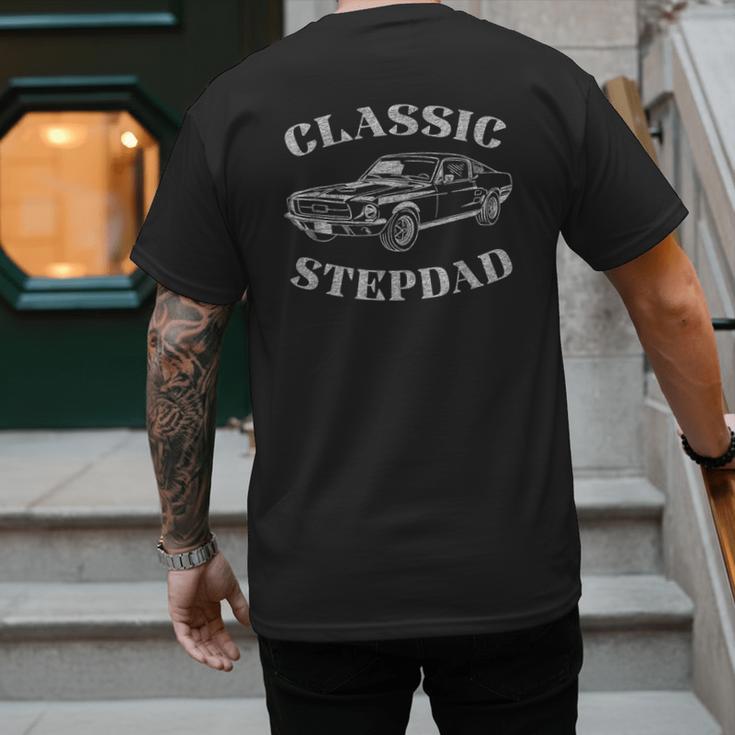 Stepdad Classic Car Graphic Men's Back Print T-Shirt