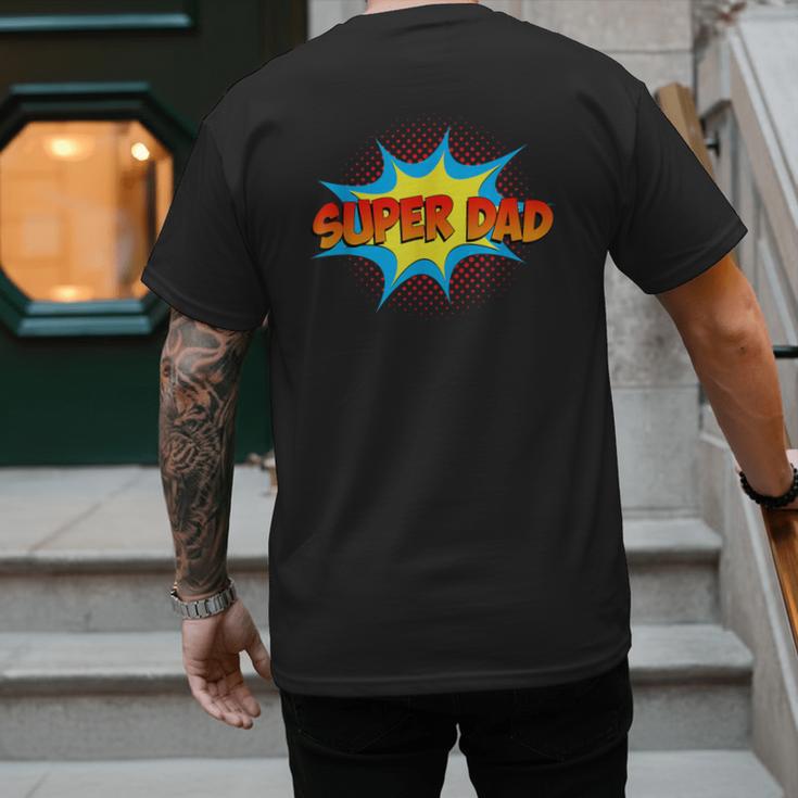 Super Dad Family Matching Superhero Comics Set Fathers Day Men's Back Print T-Shirt